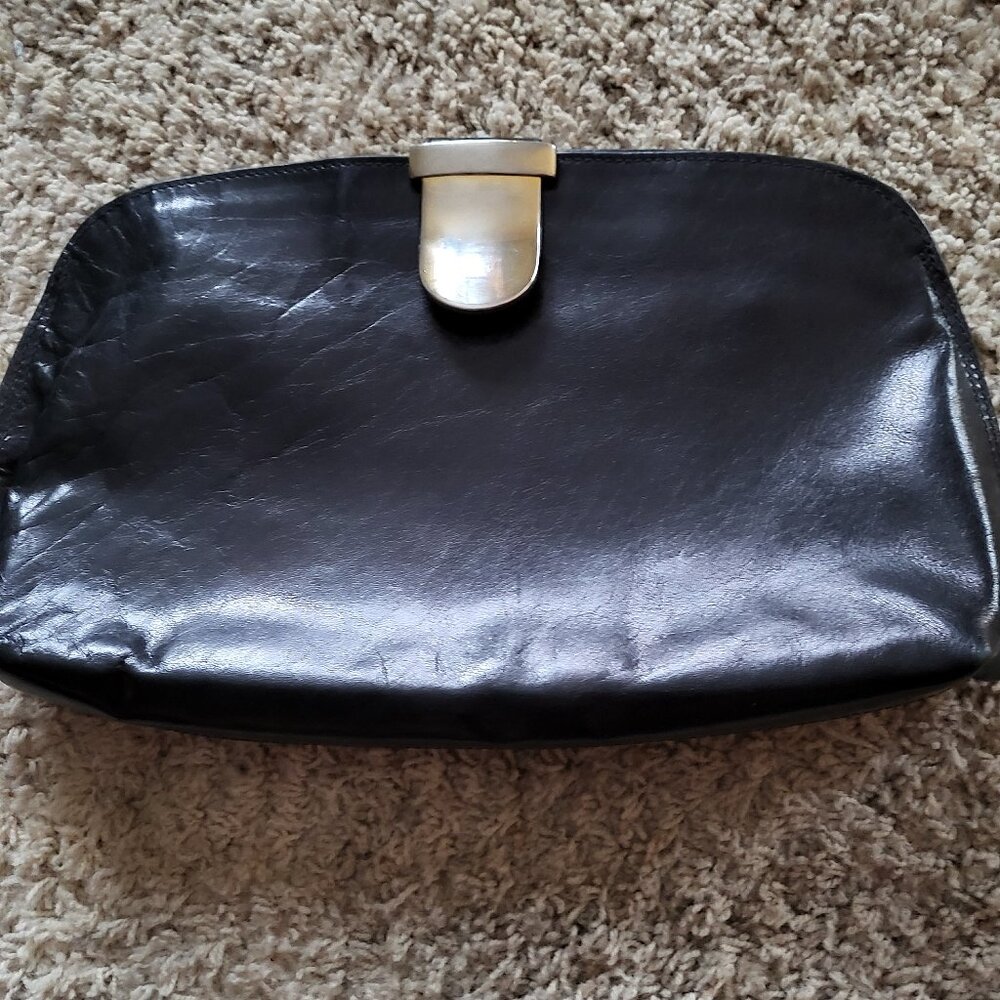 Vintage Mantessa Leather Clutch Bag